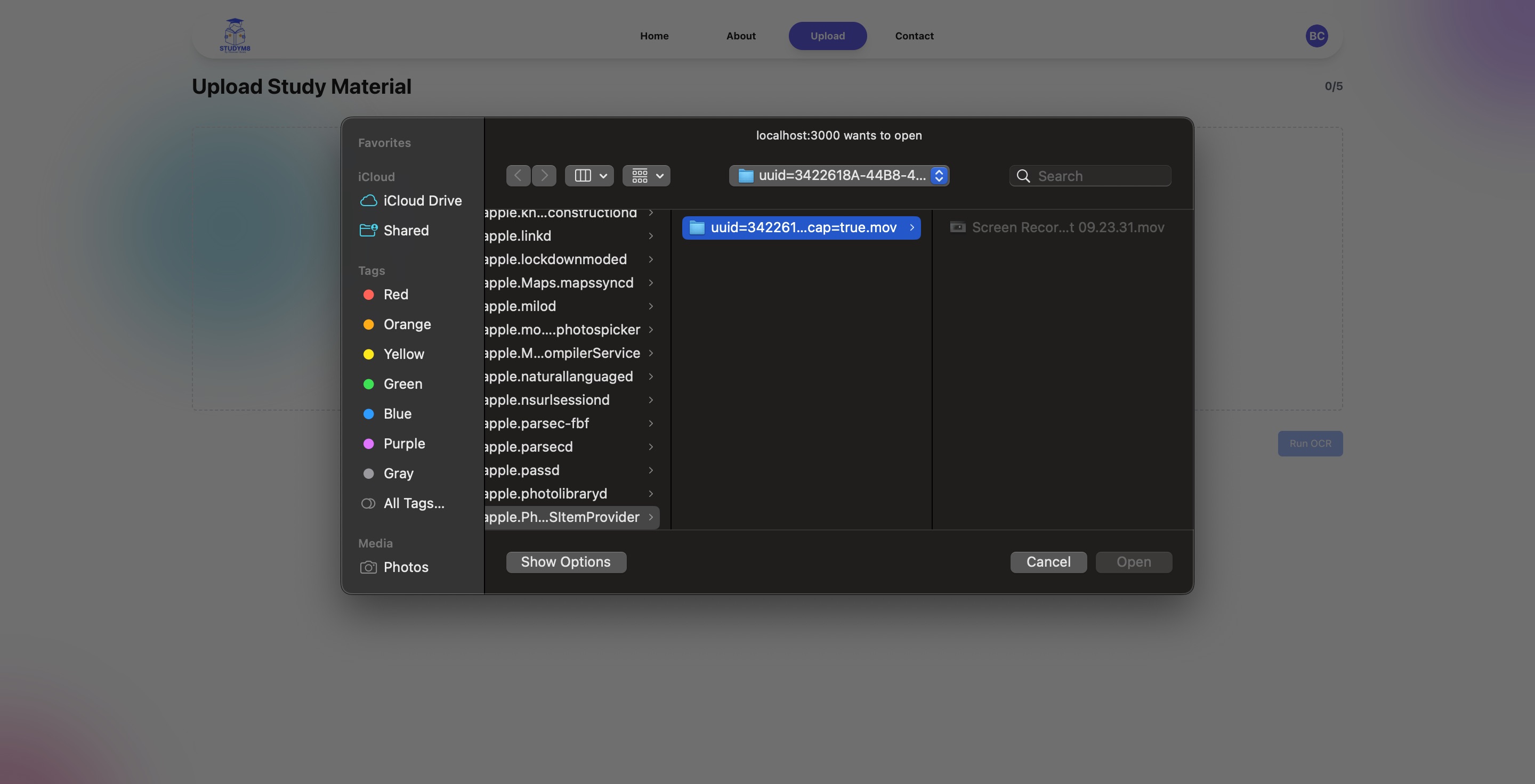 Select a file